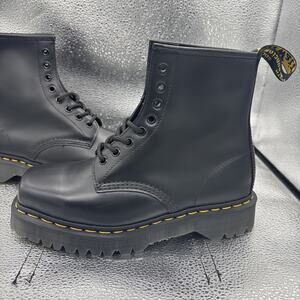 Doc DR Martens Women’s Size 8  Medium Air Wair Black Patent Leather Combat Boots